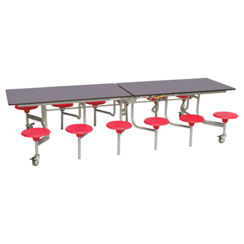 SpaceRight Twelve Seat Rectangular Mobile Folding Dining Table